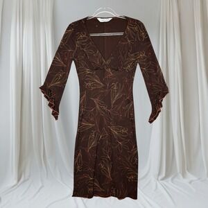 Vintage Dress Womens Y2K Babydoll Whimsigoth Size S/M Brown Thanksgiving New USA